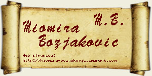 Miomira Božjaković vizit kartica